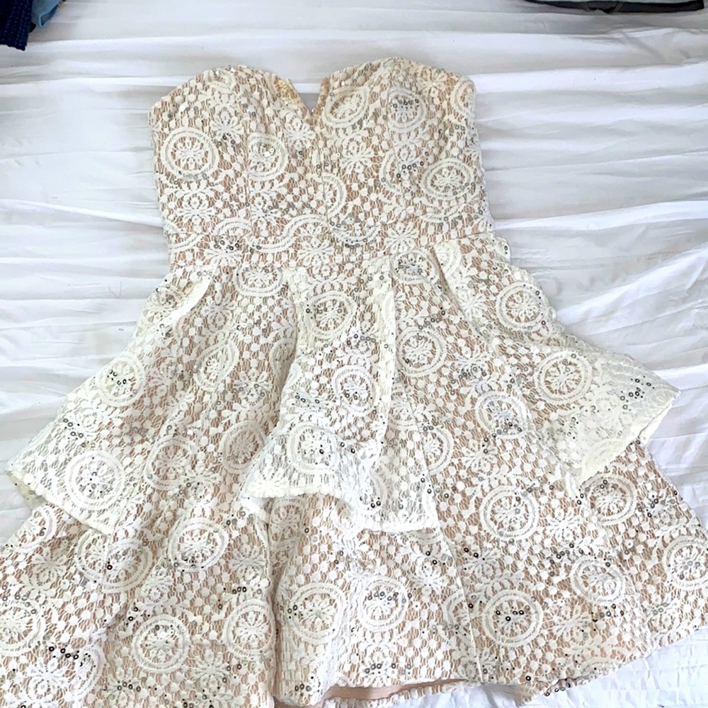 White Lace Cocktail Dress